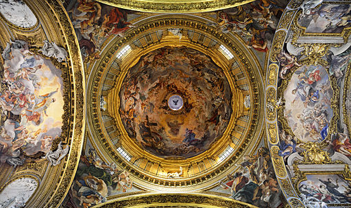 Dome of Church of the Gesù as an example of the use of new scientific knowledge in creating artistic work