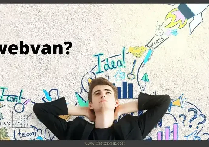 A young man with a light coloful wall and the word Webvan written in black picture set for the article Webvan – A Business Idea Too Early For Its Time