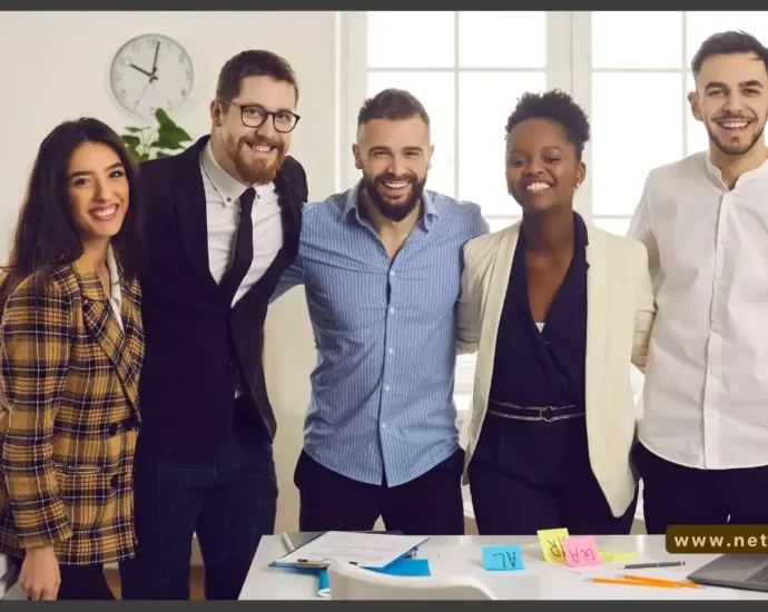 Five people standing in a picture that was set as the featured image of the article How Can You Attract A More Diverse Workforce